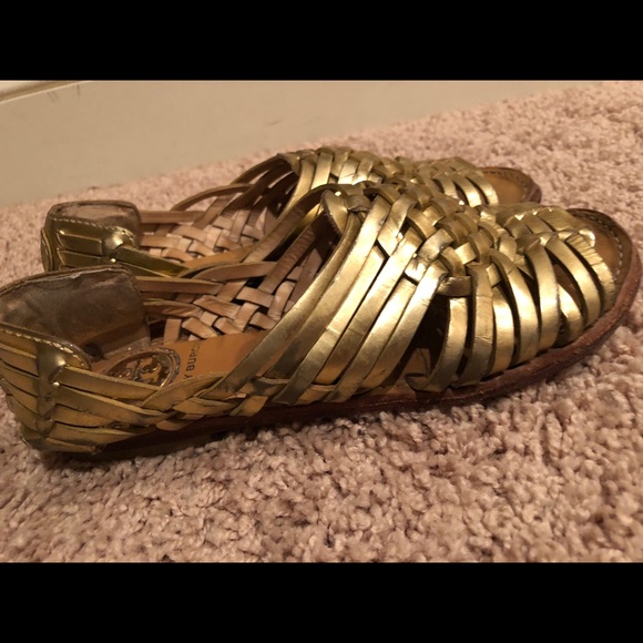 Tory Burch Anya metallic leather woven sandals - Picture 7 of 8